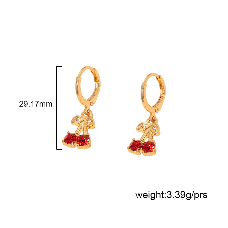 Al Por Mayor Joyas Pendientes De Diamantes De Cereza Nihaojewelry display picture 1