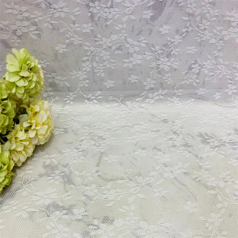 蕾丝提花网纱面料 镂空小花 舞蹈服桌布背景布内衣打底衫蕾丝花边