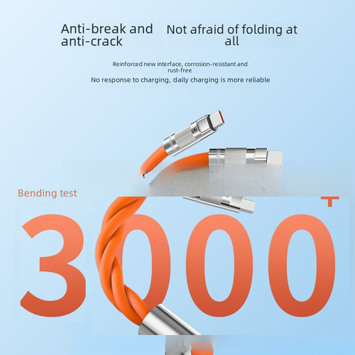 Zinc Alloy Three-in-One Type-C Fast Charging Cable Suitable for Huawei and Apple Three-in-One Charging Cable Wholesale