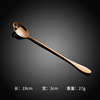 Cross -border long -handle stirring spoon stainless steel skull coffee spoon spoon spoon spoon seasoning extra creative ice spoons dessert spoons