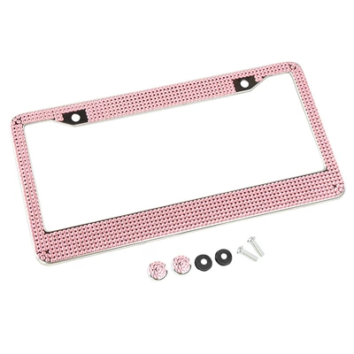U.S. gauge license plate frame diamond-studded License plate holder/license plate holder - pink