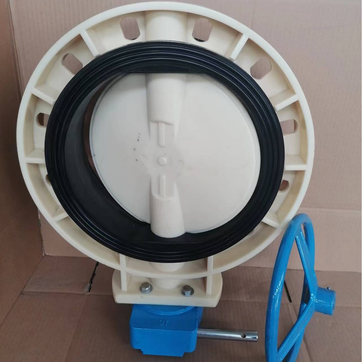 供应  ABS工程塑料涡轮塑料蝶阀 D371X-6S  DN300 802元一台