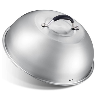 New thick stainless steel steak cover barbecue teppanyaki round steak cover outlet wholesale American food cover