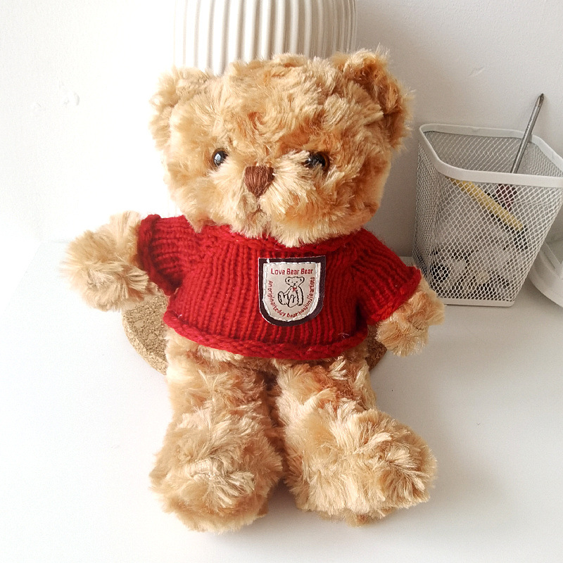 Lindo suéter oso muñeca peluche peluche oso muñeca regalo de cumpleaños máquina de captura muñeca al por mayor transfronteriza