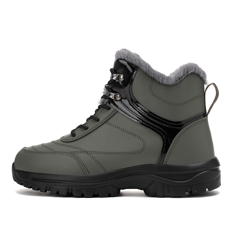 Zapatos de invierno para hombres de mediana edad, botas de nieve para hombres, zapatos de montaña cálidos resistentes al frío al aire libre, zapatos casuales impermeables para hombres image 7
