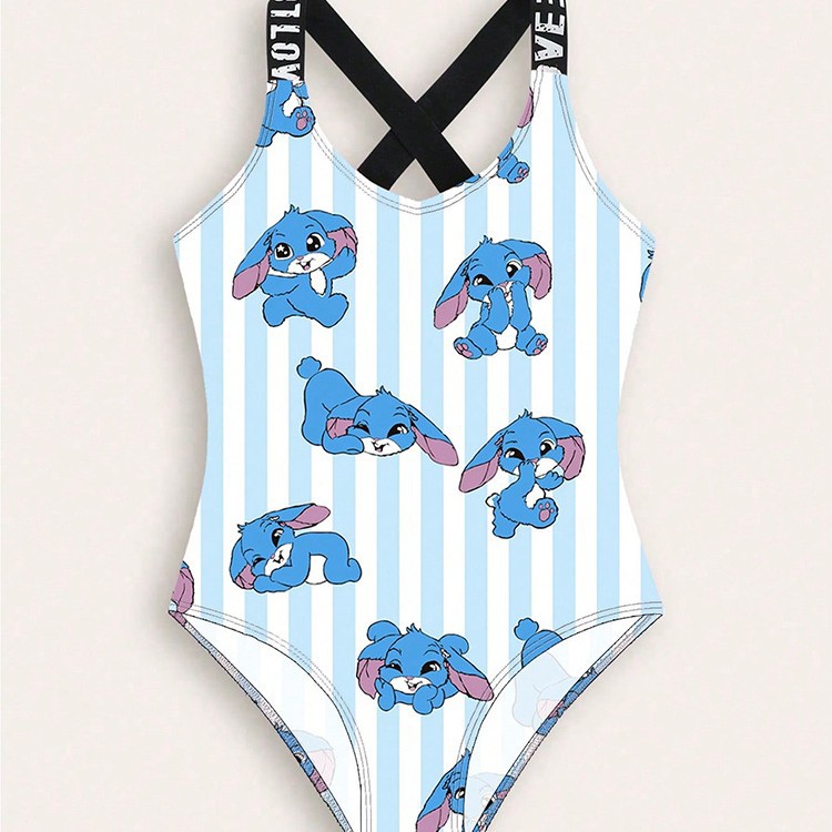 Children's Swimsuit Cute Cartoon Style One Piece Swimwear For Medium And Large Kids Hot Spring Resort_voghion.com
