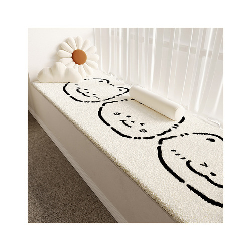 Cute Cartoon Bear Wool Blend Window Sill Pad Universal Four Seasons Window Sill Cushion Bedroom Balcony Absorbent Durable Mat