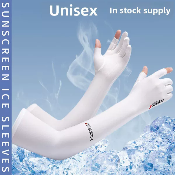 Sun Protection Ice Silk Sleeves Summer Outdoor Driving and Cycling Anti-Uv Sports Ice Sleeves Men and Women Ice Silk Sleeves Wholesale