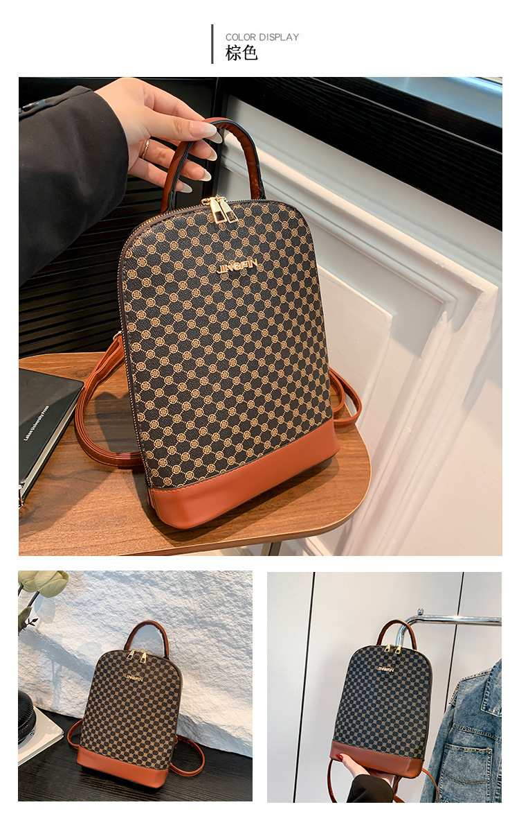 A stylish and trendy casual backpack for the 2024 autumn and winter season, featuring a large-capacity single-shoulder women's retro commuting crossbody bag undefined