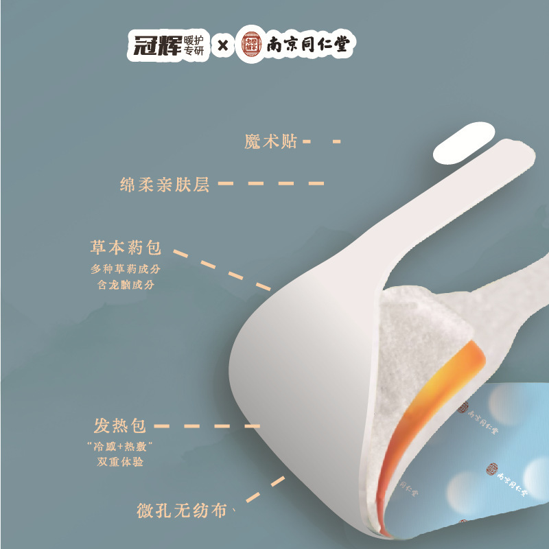 冠辉南京同仁堂草本系列暖腰贴暖膝贴盒装自发热女热敷养护暖颈贴|undefined