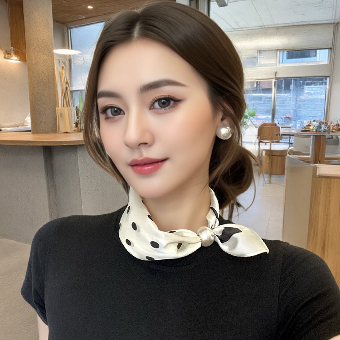 Women's Pearl Necklace With Magnetic Clasp Elegant Collarbone Chain_voghion.com