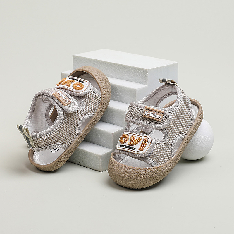 Zapatos para niños pequeños, zapatos para bebés para bebés, sandalias Baotou, suela suave para niños de verano, zapatos antideslizantes para bebés de 1 a 3 años