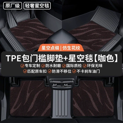 Universal Foot Pad | cars - double-layer-coffee-color-starry-sky-pattern-tpe-doorstep-floor-mat