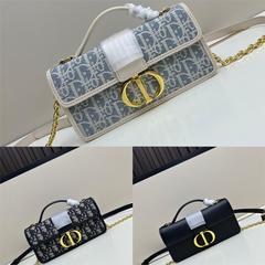 D's 新しいトレンディなハイエンドキャンバスモンテーニュバッグショルダークロスボディチェーンサドルバッグ春夏スモールバッグファッショナブルなショルダー