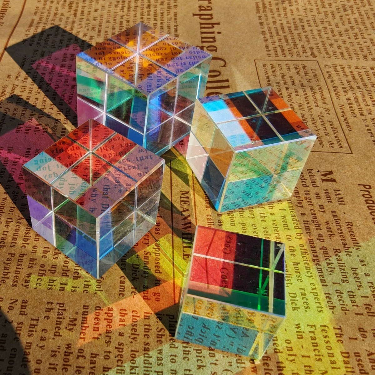 Цветной солнечный prism зеркальный светильник для спальни в кубе, солнце кристалл ловец кристальный декор