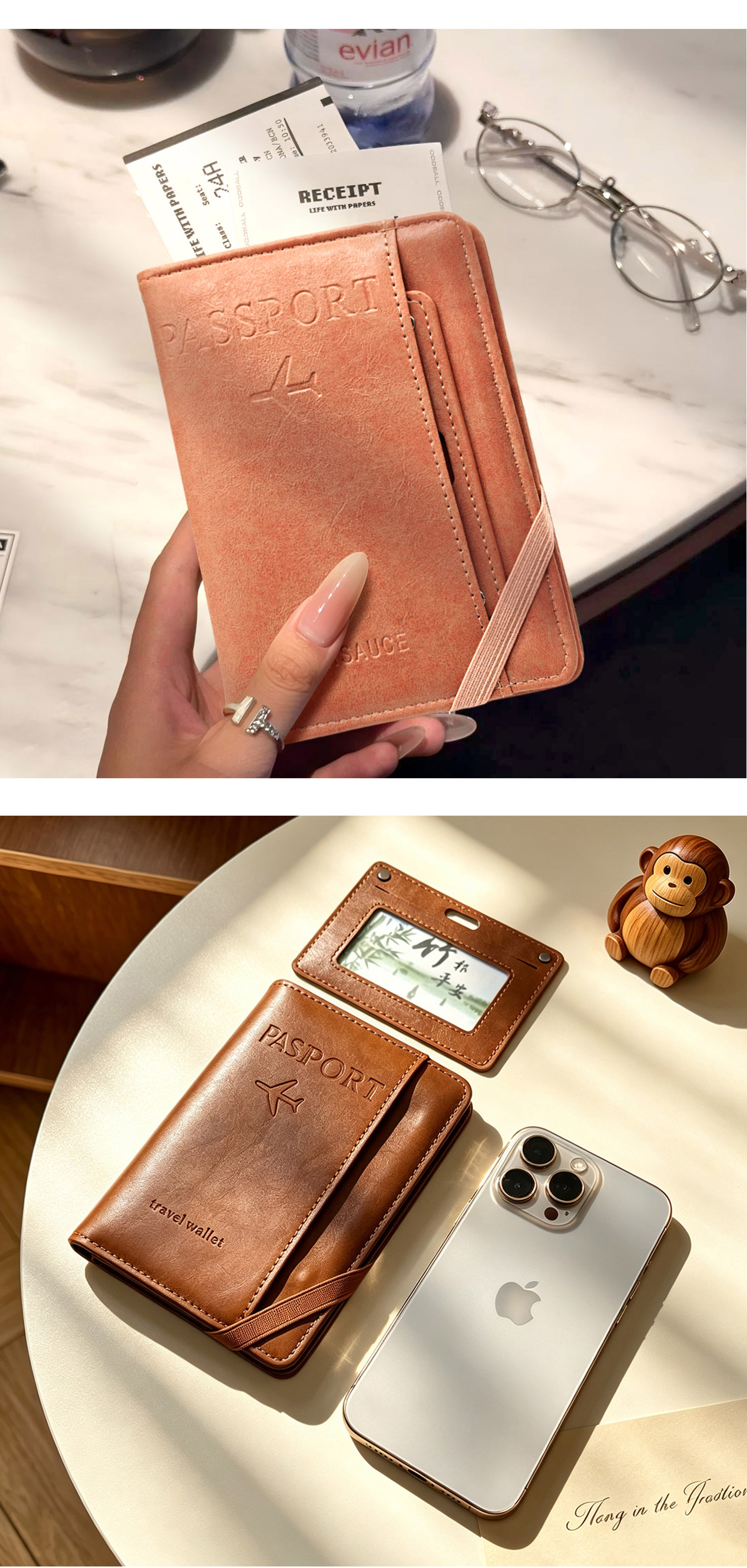 Neues Reisepass-Etui für Geschäftsreisen, tragbare Dokumententasche, Reisepass-Schutzhülle, RFID-Schutz und Magnetschutz, Reisepass-Tasche aus PU