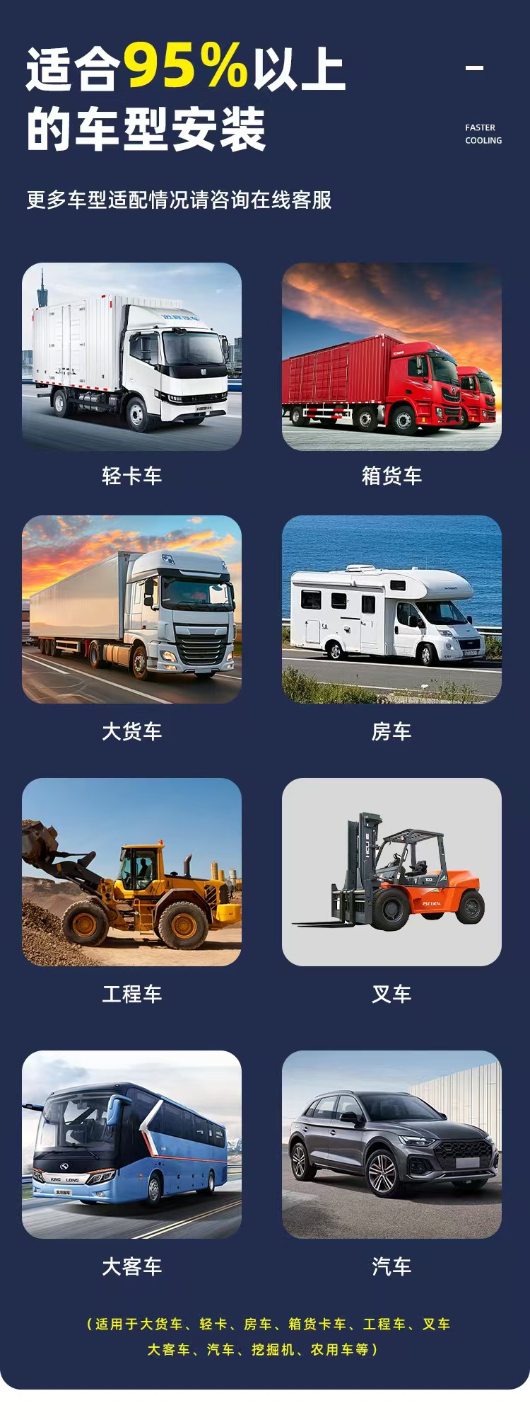 The Cross-Border Hit Product Vm5000 Truck Parking Air Conditioner, a Roof-Mounted All-In-One Unit, Is Specifically Designed for Heavy-Duty Trucks