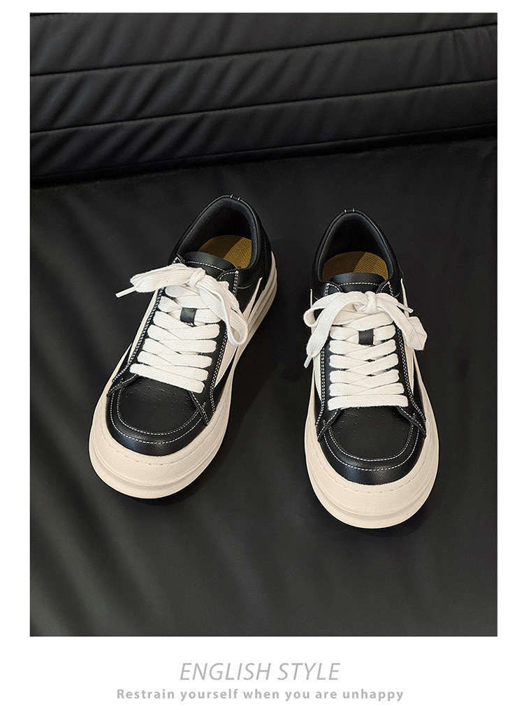 Chaussures décontractées de style triangle inversé, polyvalentes, style skate, sport, américaines, streetwear, plateforme, rétro, pour hommes_voghion.com