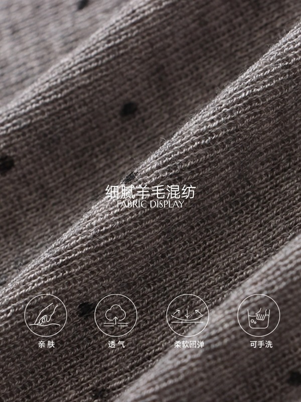 3th Morning 时髦精内核 韩系半高领木耳边波点针织衫ZY3371|undefined
