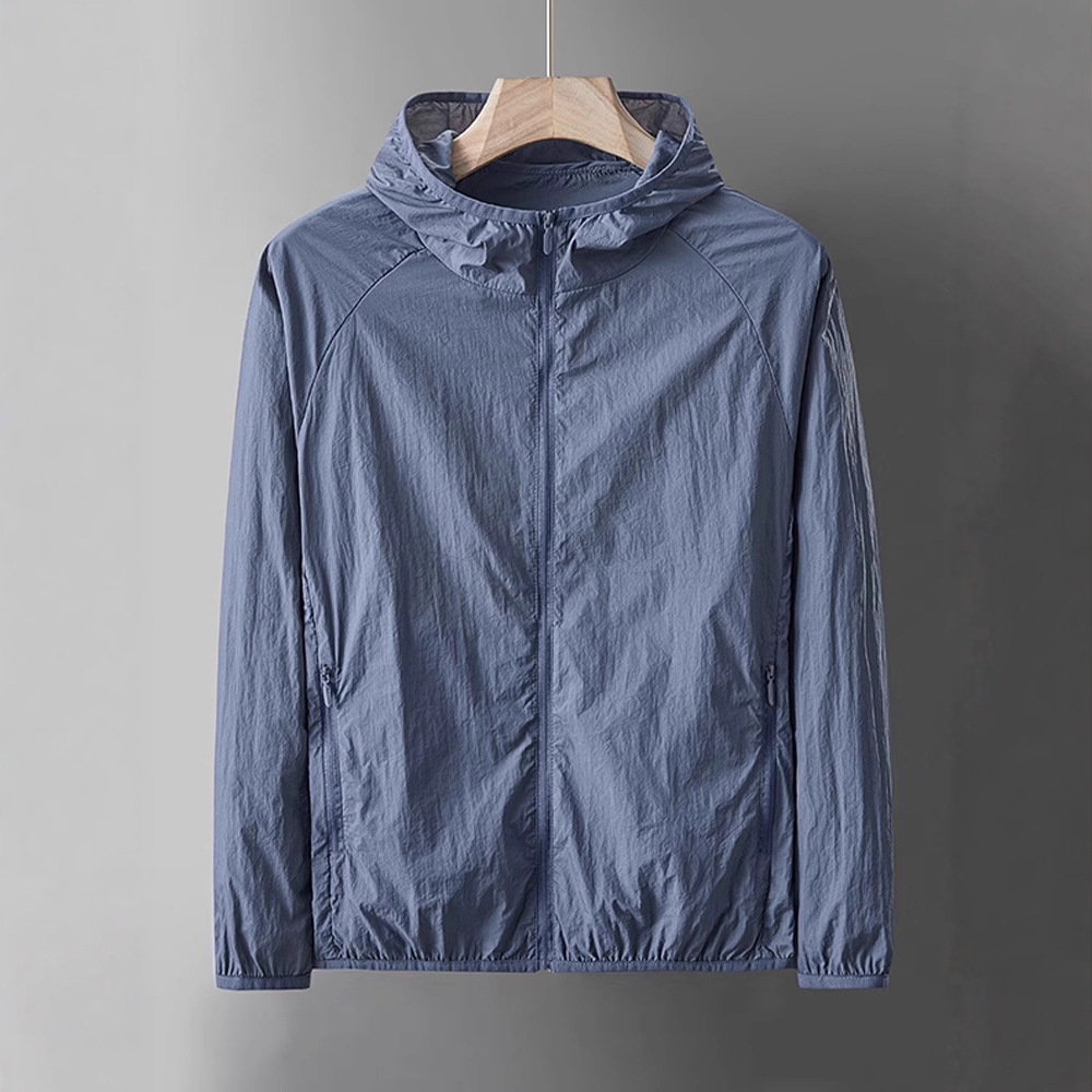 Upf70+ Ice Silk Sun Protection Clothing Men's Breathable Skin Clothing Men's Summer Outdoor Thin Fishing and Cycling Sun Protection Clothing Jacket