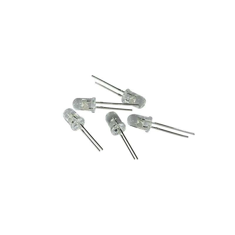 Фиолетовая LED-микросхема f5, фиолетовый свет, круглая головка 5 мм, прямой вывод, UV LED 365 нм, фиолетовый светодиод