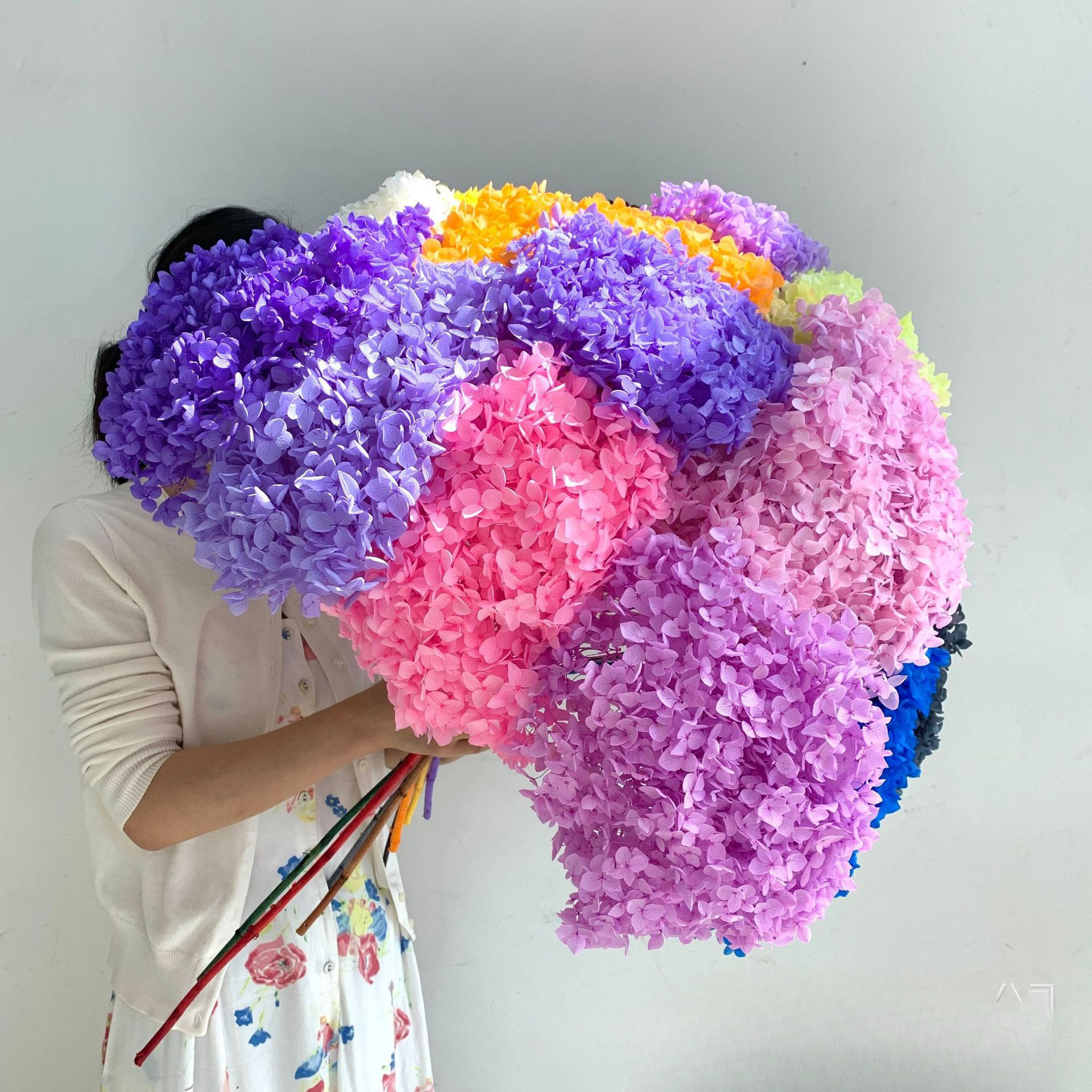 单枝八仙花婚庆婚庆七夕装饰云南呷永生花绣球跨境鸣安娜花束厂家