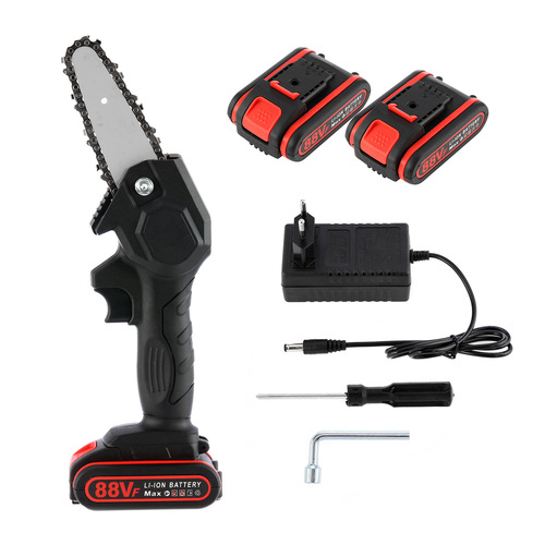 4-inch chain saw battery-powered chain saw lithium battery chain saw 88VF chain saw home outdoor wireless small tree felling and logging