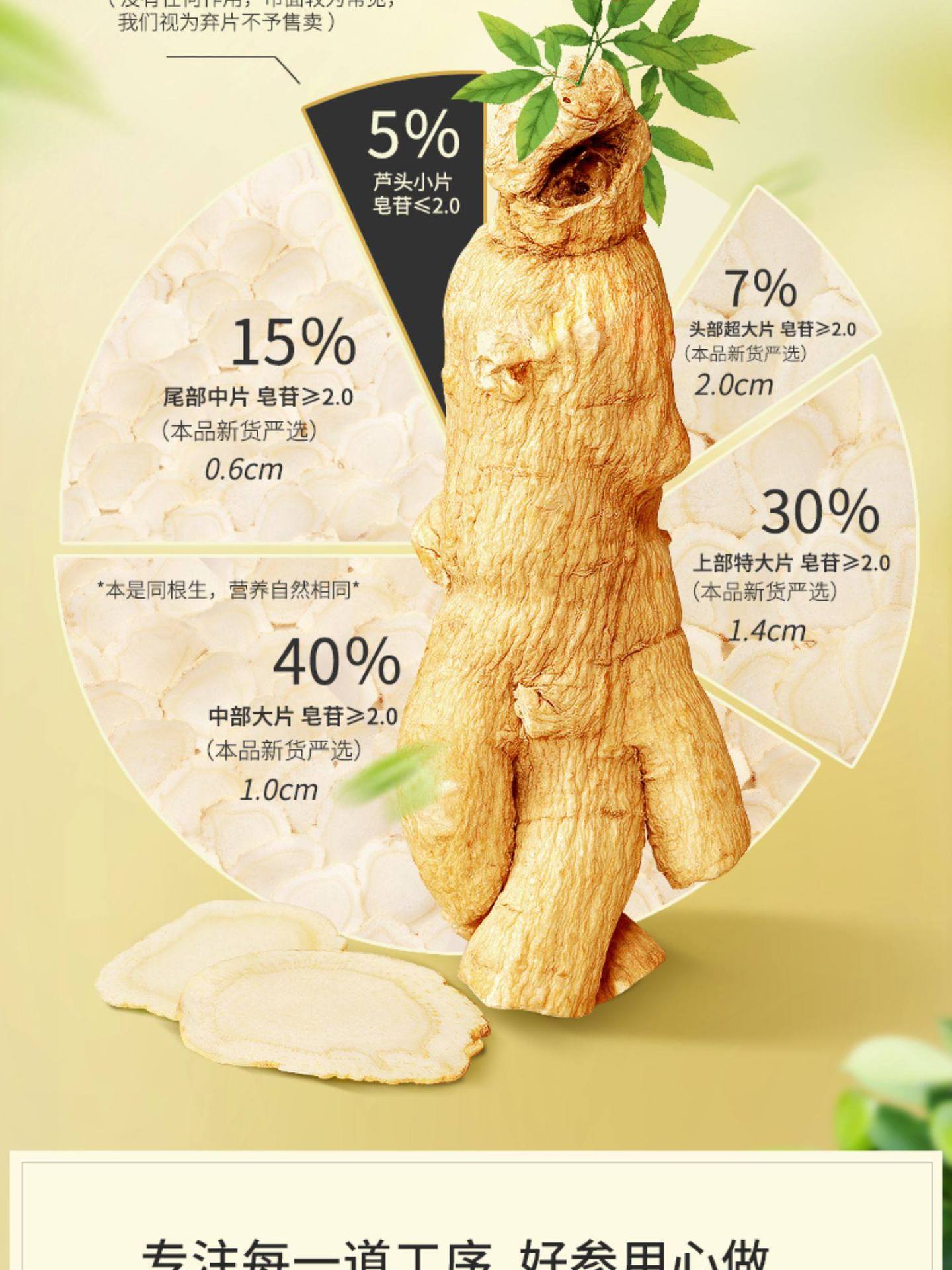 American Ginseng Slices Xi Yang Shen 500g Premium Cut Panax quinquefolius Root for Tea and Cooking specifications