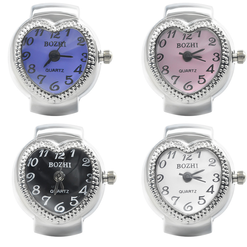 Foreign Investment Hot-Selling Popular Heart Quartz Ring Watch Trendy Fashion Men's and Women's Watch Wholesale Ring Watch Multi-Color