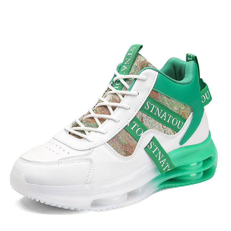 Zapatillas altas para hombre Otoño e Invierno nuevos hombres estudiantes jóvenes deportes correr casual suave altura inferior aumento zapatos de moda