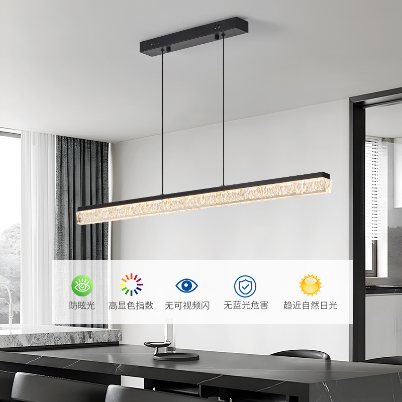 Lámpara del restaurante italiano minimalista moderna ligera de lujo alto nuevo tipo de línea larga elevadora de mesa de comedor 686L