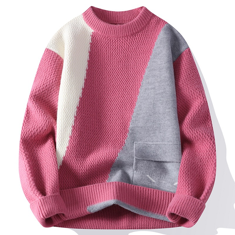 Cc Home--5594--P48--2025 Autumn New Fashion Trendy Round Neck Sweater Men-Group File Wave 29