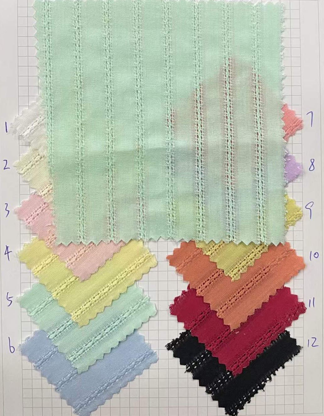 骁骏纺织 新中式面料 全棉纱罗条纹花提花面料 衬衫连衣裙童装提