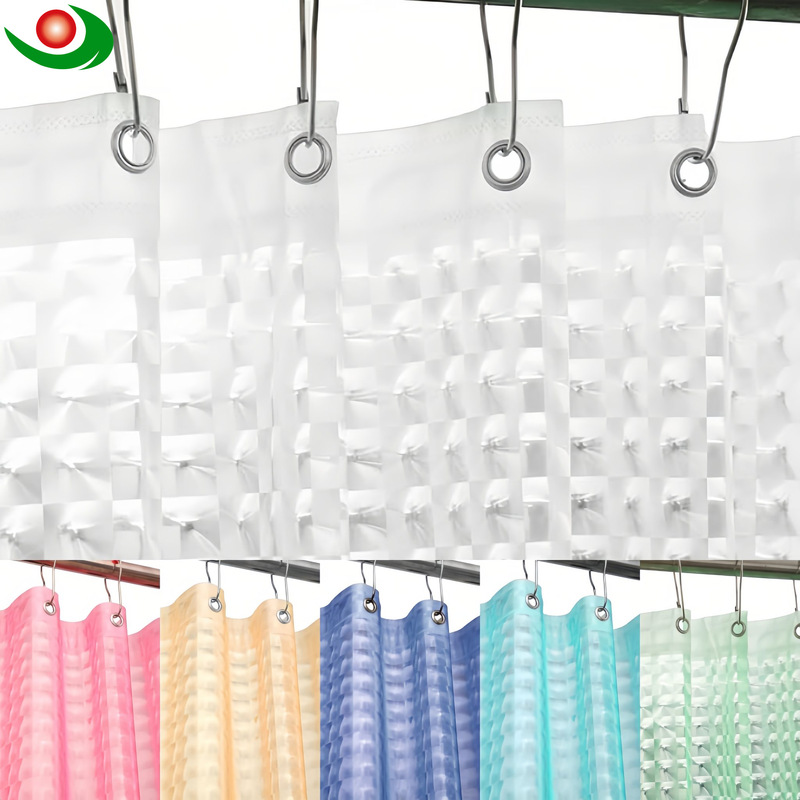 [Amazon Cross-border Export] Heavy-duty PEVA3D Cat's Eye Shower Curtain Waterproof Mildew-proof Thickened Bathroom Partition Curtain