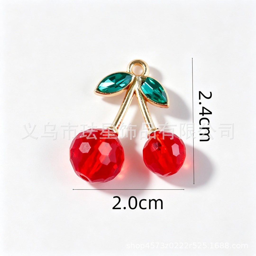 Colgante de frutas de aleación con gota de aceite, DIY pulseras y pendientes image 69