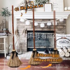独立站Spooky Sounds Dancing Broom 幽灵舞动扫帚万圣家居装饰品