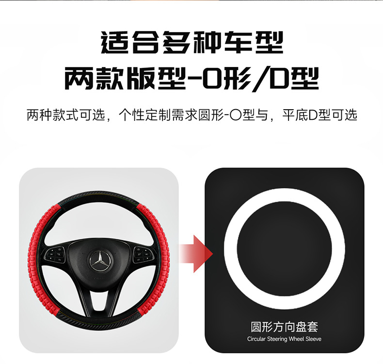 Cross-border car steering wheel cover, breathable, sweat-absorbent, non-slip, and wear-resistant, designed for trucks