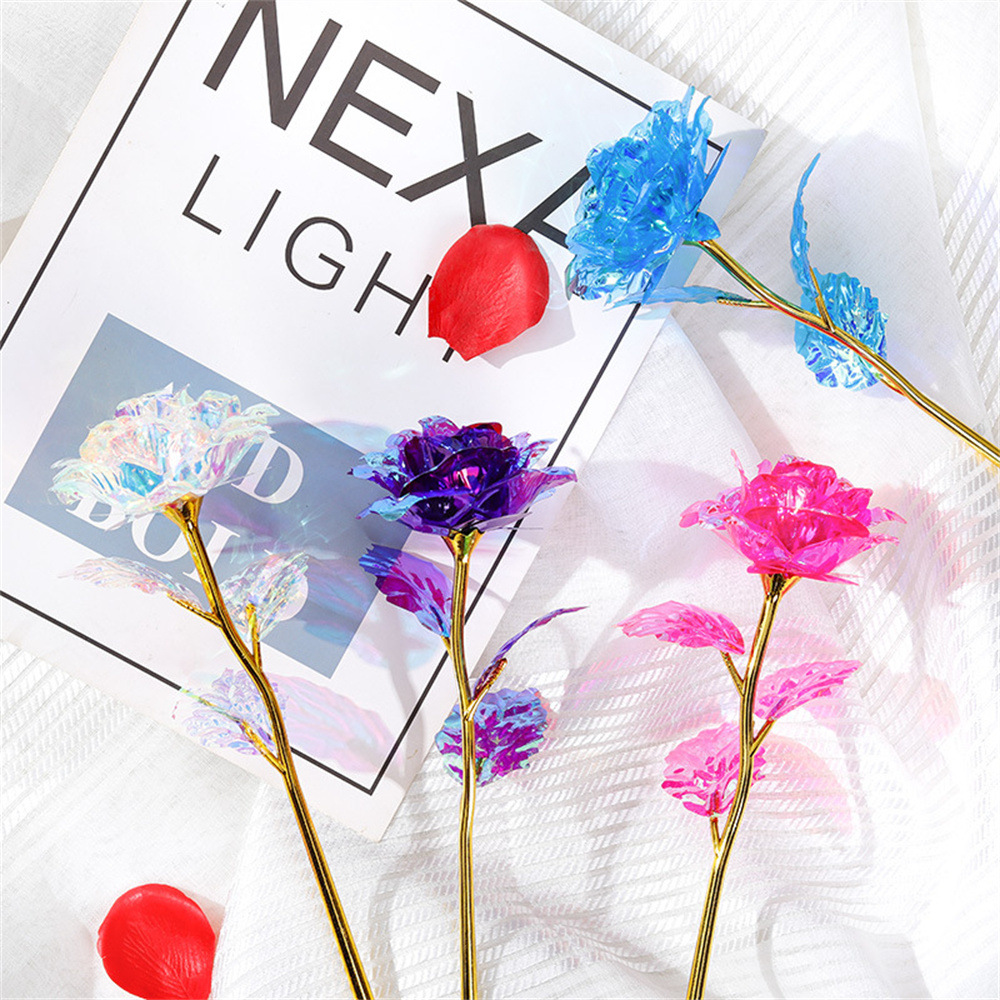 60g Weight rose flower Event & Party Supplies 1 Piece Quantity Daily, Party, Date Occasion Plastic flowers Material Valentine'S Day Festival Colorful Pattern Sweet Style Sweet Colorful Plastic Flowers Artificial Flowers 5