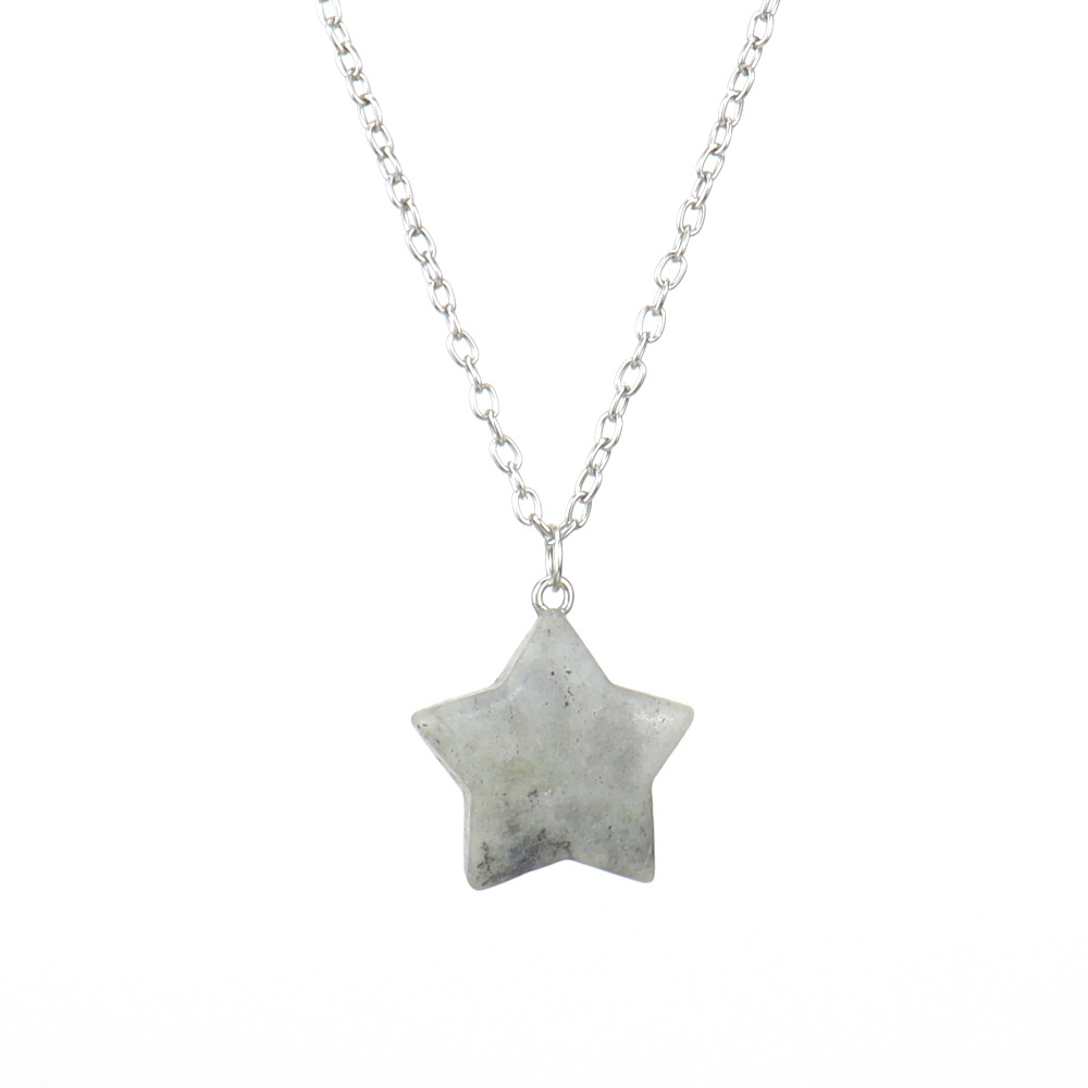 15g Weight Pendant Necklace Classification 1 Piece Quantity Street Occasion Crystal Material Star Pattern Women'S Gender Handmade Design Simple Style Style Simple Style Star Crystal Handmade Pendant Necklace 1 Piece 11