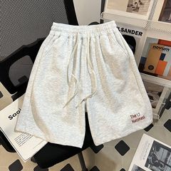 重いポンドの高品質の2025項の高級感のシンプルなアルファベットのプリントの運動の半ズボンの男女のアメリカのゆったりしているカジュアルなズボン