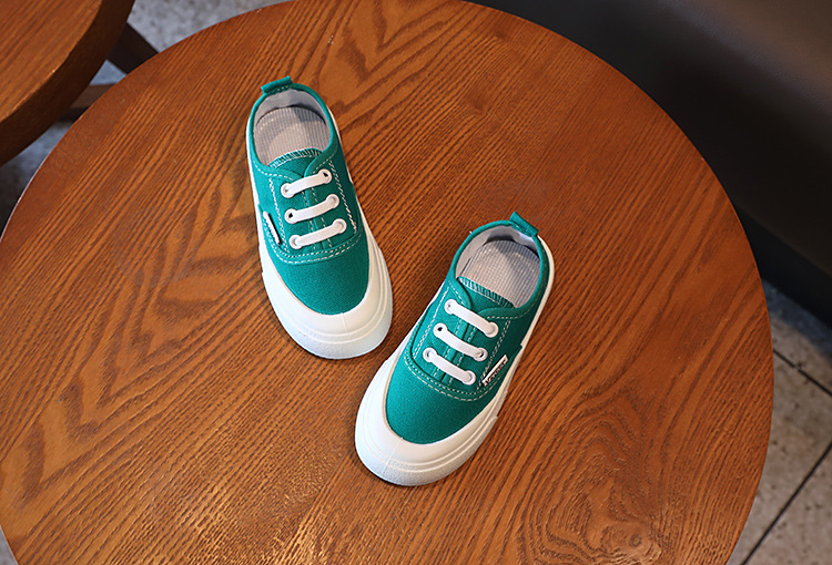 Children's Canvas Sneakers With Leopard Print For Girls_voghion.com