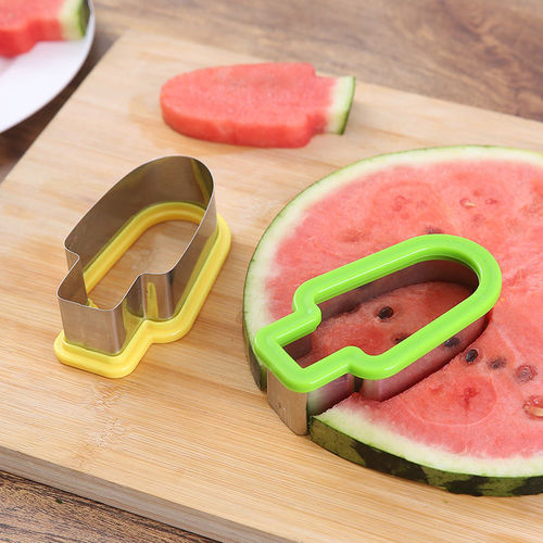 Factory direct supply creative stainless steel watermelon slicer popsicle shape slicer watermelon ice cream mold divider
