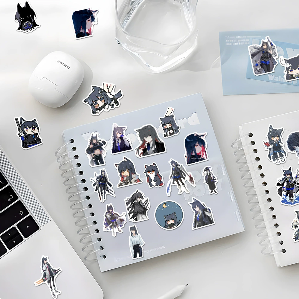 100 штук наклейки Arknights Silence Texas двухмерный анимационный персонаж чехол для телефона водонепроницаемые наклейки