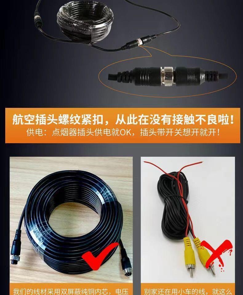 Truck Reversing Camera System with Monitor for Semi-Trailers, Self-Installable Reversing Camera and Radar Combo
