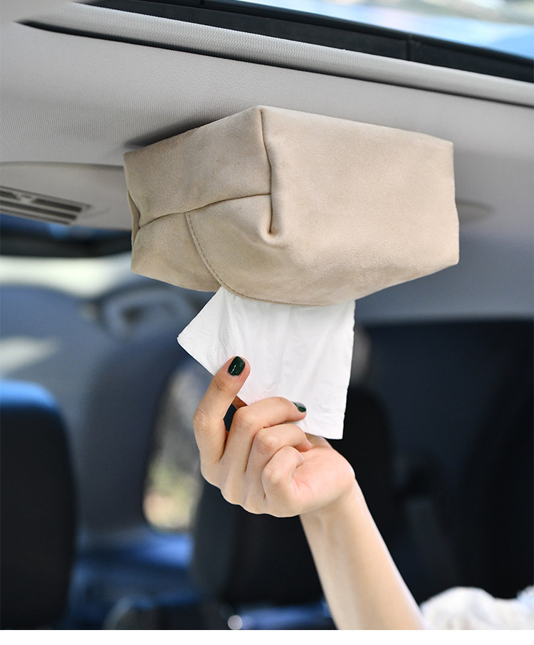 Cross-Border Tk Amazon Car Tissue Box with Magnetic Attachment for Car Ceiling, High-End and Simple Design, Suitable for Aito, Nio, and Im Motors