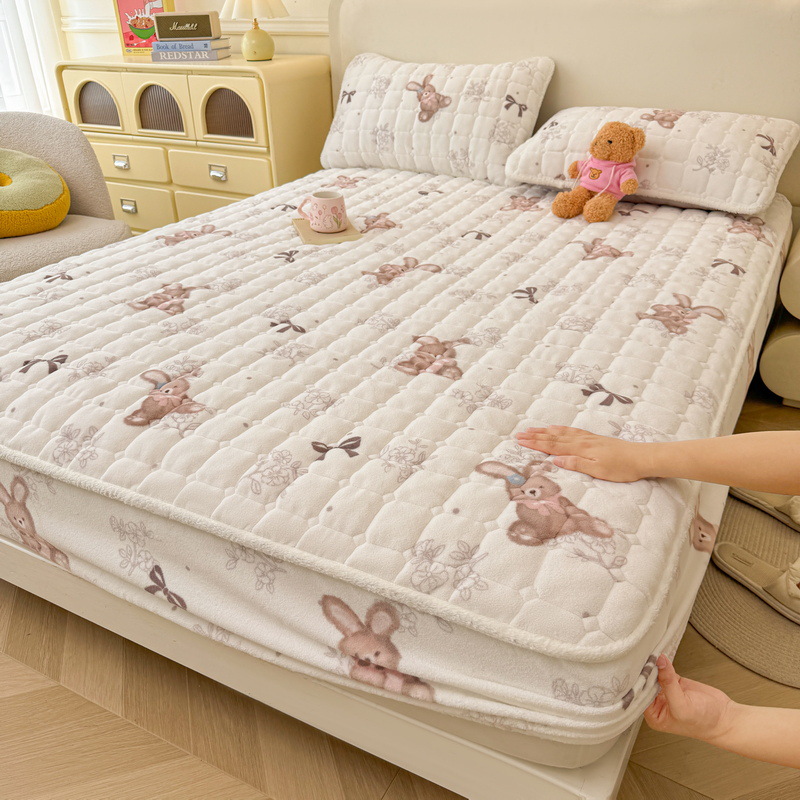 Clase A nuevo tipo de cama de algodón de leche caliente, cama de invierno más gruesa, colchón de cama de algodón caliente, cojín de algodón más cama de algodón