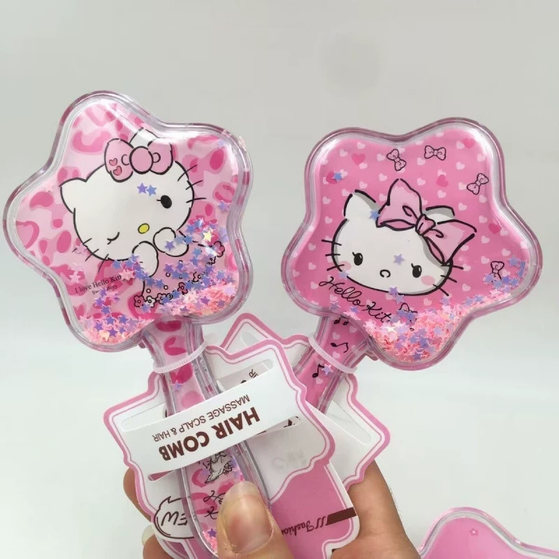 HelloKitty мультяшная милая расческа для волос в форме сердца для девочек, массажная расческа, расческа на воздушной подушке, расческа с воздушной подушкой, женская удобная расческа