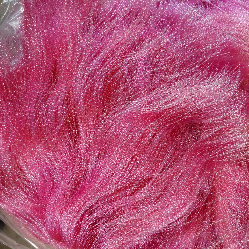 黄粉蓝曲型螺纹丝银色白色旋转片绑飞蝇钩细金亮丝黑色旋转线