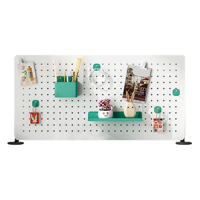Factory Direct Sales Desktop Pegboard DIY Accessories Wall-Mounted Entryway Storage Rack No-Drill Office Desk Organizer
