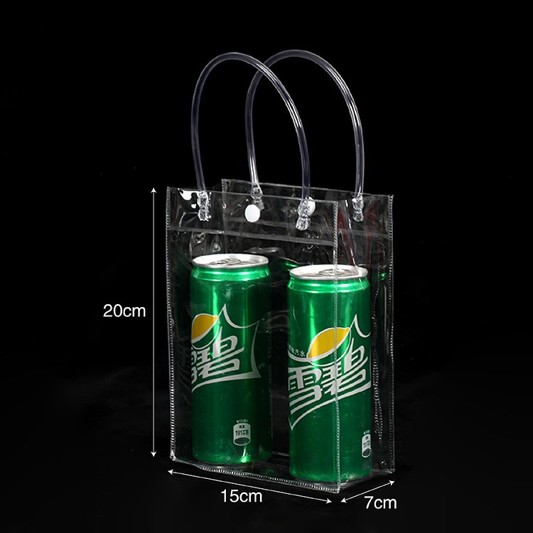 Spot PVC transparente bolso de mano con bolsa de regalo dulces de boda té con leche de boda compras pequeño embalaje de plástico al por mayor